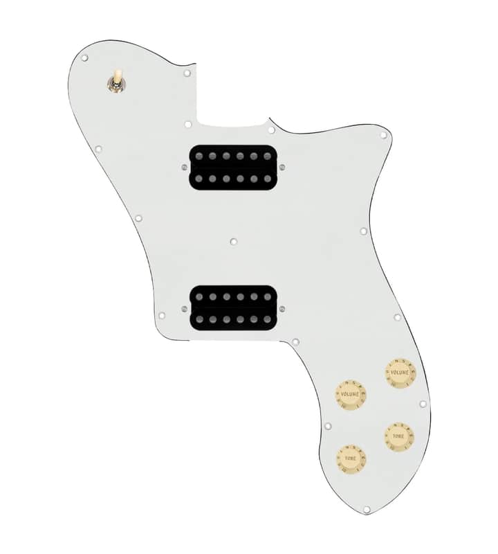 920D Custom 72 Deluxe Tele Loaded Pickguard With Uncovered Smoothie Humbuckers, Aged White Knobs, and Parchment Pickguard image 1