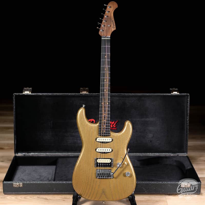 Paoletti Alfa Loft HSS Ebony Fretboard “Stratospheric” S-Style – True Gold image 1