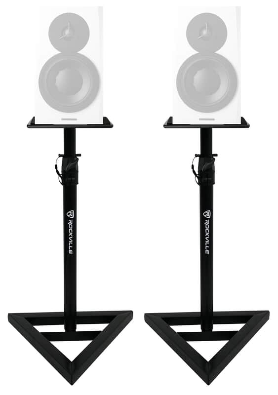 2 Rockville Adjustable Studio Monitor Speaker Stands For Dynaudio LYD 5 Monitors image 1