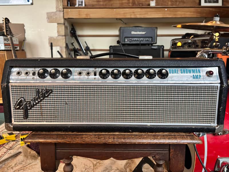 Fender Dual Showman 2-Channel 85-Watt Guitar Amp Head 1968 Silverface image 1