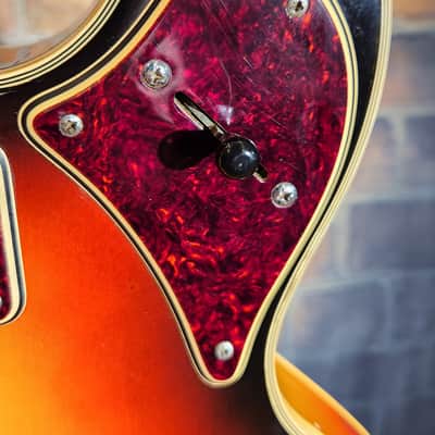 Vintage 1960s Ventura Semi-Hollow Electric Guitar Sunburst image 8