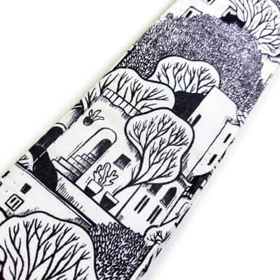 Black and white House Guitar Strap -Cute House Guitar Strap - Black White Stacked House Guitar Strap-Double Padded image 3