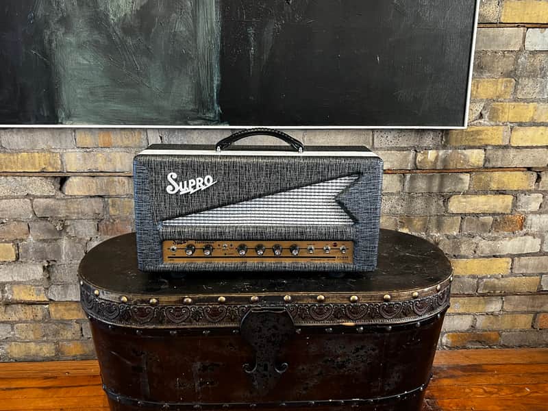 Supro 1699RH Statesman 2-Channel 50-Watt Tube Guitar Head 2017 - Present - Black Rhino image 1