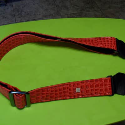 Get'm Get'm Aussie Gator Dragon Red Guitar and Bass Straps 2" - Aussie Gator Dragon Red image 7