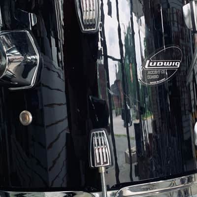 Ludwig Accent CS Combo 12x8 Jet Black Rack Tom Drum with Mounting Bracket and Chrome Hardware image 4