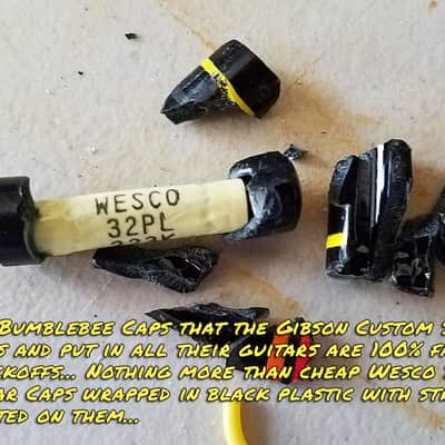 Luxe BumbleBee Capacitors Repro Oil-Filled .022uF - Matched Pair for Historic Les Paul R9, R8, '59… image 4