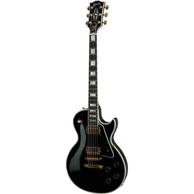 Gibson Les Paul Custom Electric Guitar w/ Ebony Fingerboard - Ebony image 2