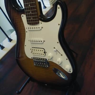 Austin Strat Style Guitar HSS - Sunburst - Flamed Maple Top/Back image 3