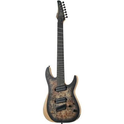 Schecter Reaper-7 MS - Ebony Fingerboard, Satin Charcoal Burst image 1