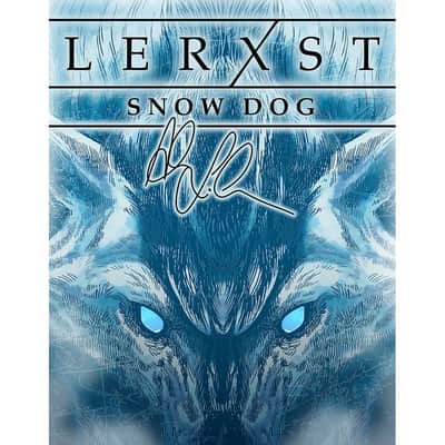 Lerxst Snow Dog Limited Edition Alex Lifeson Signature Octave Fuzz Pedal w/ Hand-Signed Backstage Laminate image 5