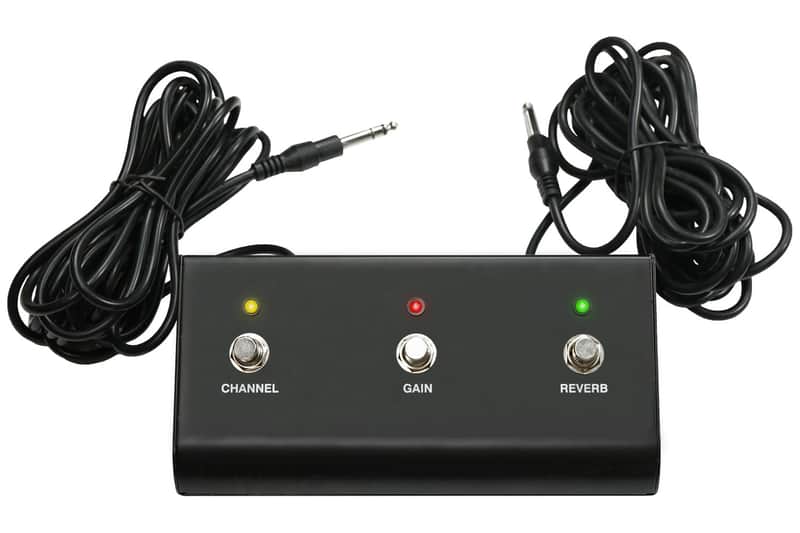 Hiwatt FS301 3-Button Footswitch for Channel/Gain/Reverb Control, 16ft Cable, 9.45 x 2.76 x 7.28 Inches image 1