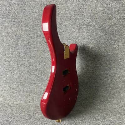 Red Glossy Finish 4 String Bass Basswood Body image 2