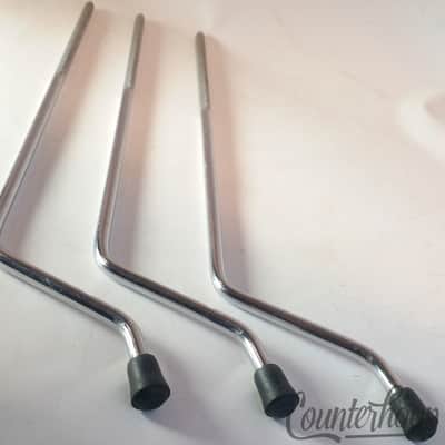 *Yamaha Recording Custom 3x Floor Tom Drum Legs Vintage 80s Chrome Japan 16,18"* - Very Good image 2