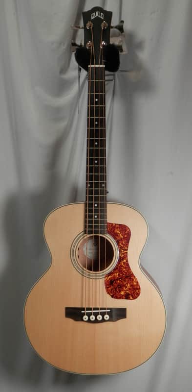Guild Jumbo Junior Acoustic Electric Bass Antique Blonde Satin image 1
