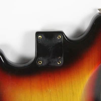 1977 Vintage Fender Mustang Ash BODY Factory Sunburst USA 1970s w/Original Neck Plate image 5