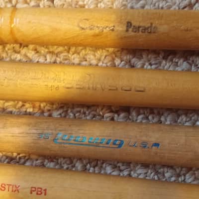 VINTAGE Pipe Band Parade Bagpipe Marching Drum Sticks PREMIER  B&H LUDWIG LOT OF  5 image 2