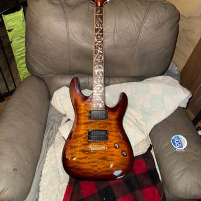 2005 Schecter C-1 Classic,Vine of Life, Antique Amber, Upgraded DiMarzio Evolutions image 6