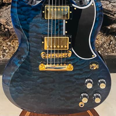 Gibson Custom shop M2M SG Custom 5A Quilt 2024 - Nordic Blue image 1