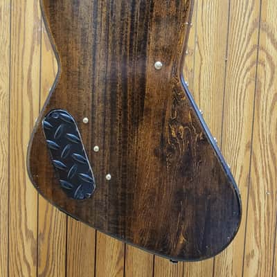 Dean Metalman Project Bass 4 String Bass Guitar Walnut Diamond Plate and Studs image 2
