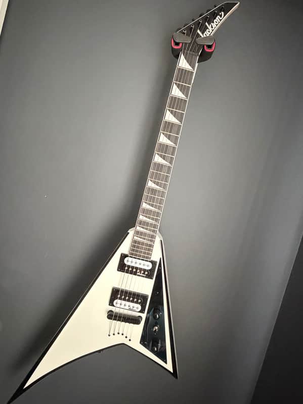 Jackson JS Series JS32T Rhoads with Amaranth Fretboard 2019 - Present - White with Black Bevels image 1