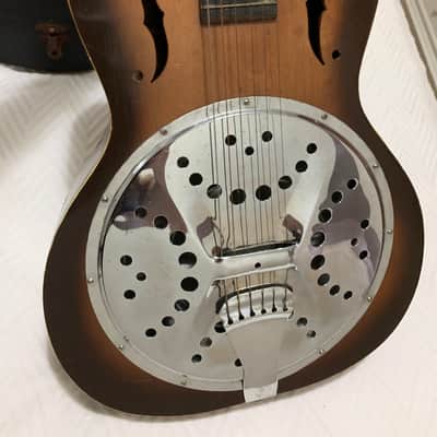 Wayne Amplyphone Guitar Resonator 1930’s/1940’s Brown/black image 5