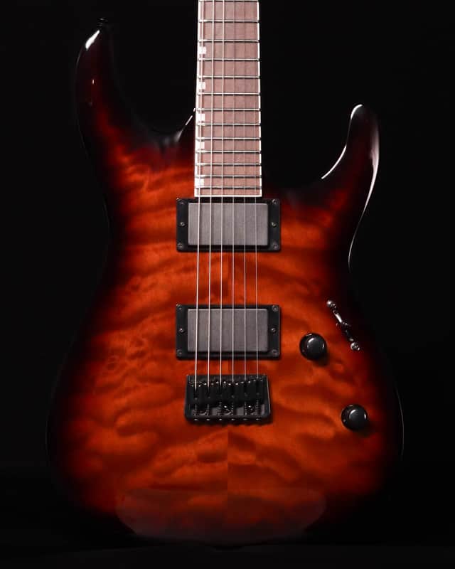 ESP LTD MH-200HTQM, Dark Brown Sunburst image 1