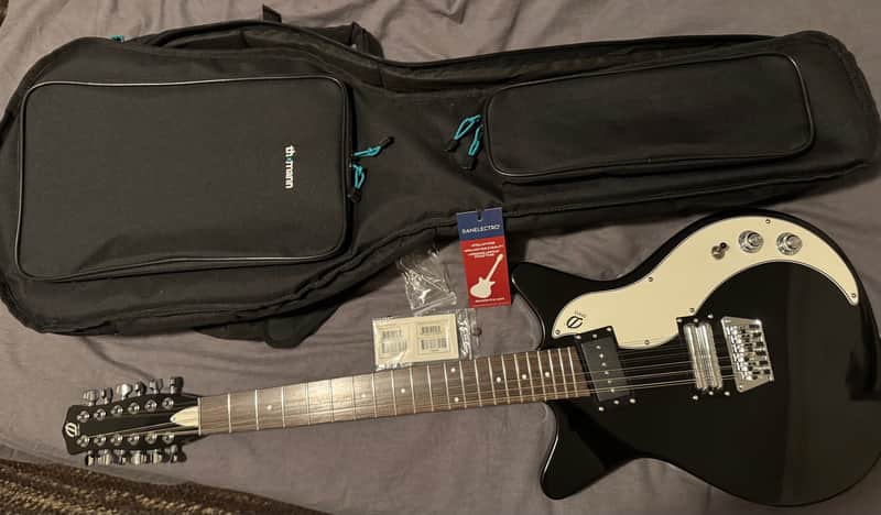 2025 Danelectro 59X12 Black w/gig bag image 1