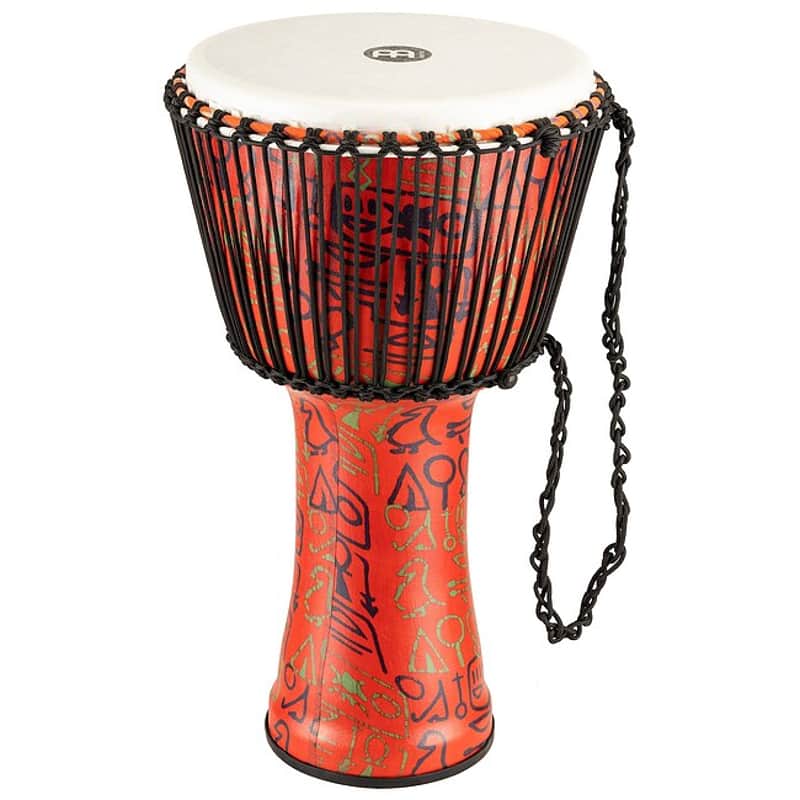 MEINL PADJ1-XL-F (Synthetik Fell) Travel African Djembe 14 Zoll pharaohs script image 1