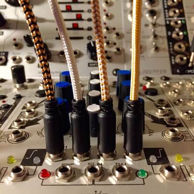 Mickey Cuervo 3.5mm Braided Eurorack Patch Cable 2025 - Black Braided 3.5mm back 9in patch cable image 3