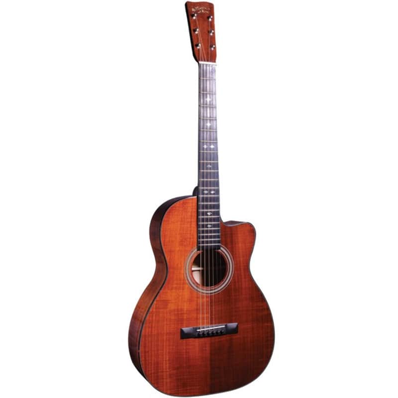 Recording King RP2-729-C All Solid Koa OO Size Cutaway Acoustic Guitar with case image 1