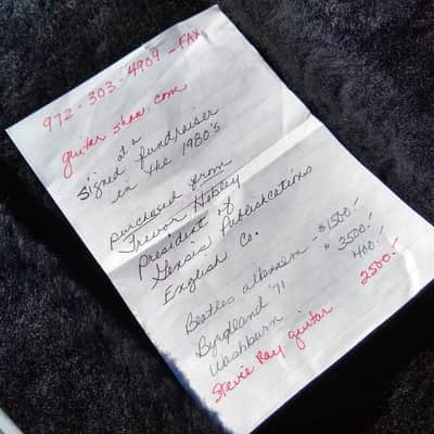 1989 Fender Stratocaster - Strat - Signed by Stevie Ray Vaughan - SRV - Very Rare! image 11