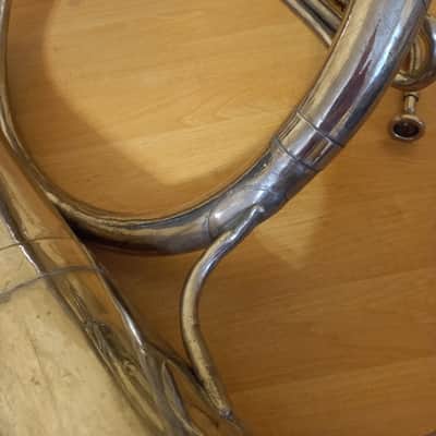 Helicon Tuba "Eb"  Soviet 3 Valves Brass Pipe Wind Instrument USSR Vintage and Rare image 3