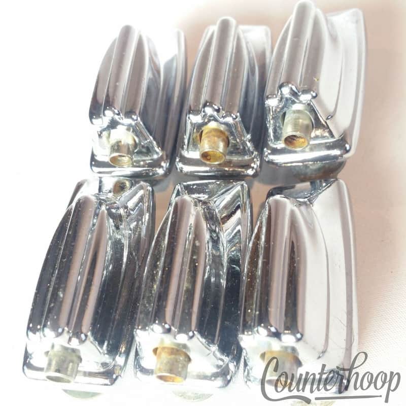 *Tama Superstar 6x Floor/Tom Drum Lugs Chrome Vintage 80s Japan 1 9/16 Hardware* image 1