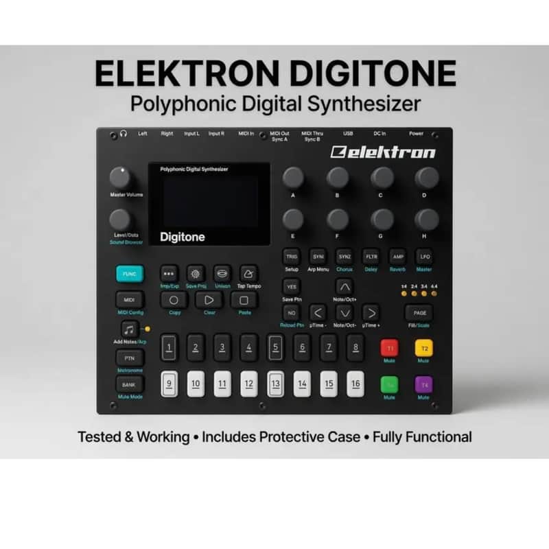 Elektron Digitone 8-Voice Digital Synthesizer 2017 - 2024 - Black image 1