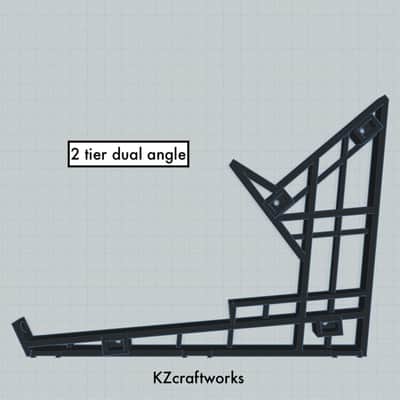 2-tier Dual Angle Stand for Behringer Desktop Model D / Pro-1 / Toro / Cat / Wasp - color BLACK - by KZcraftworks - USA image 5