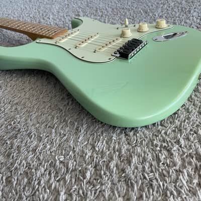 Fender Player Stratocaster 2018 MIM Surf Pearl Green Maple FB Modified Guitar image 4