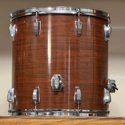 1970's Ludwig Mahogany Cortex Pro Beat 3-Ply Drum Kit 14x24 16x18 16x16 10x14 9x13 Maple image 6