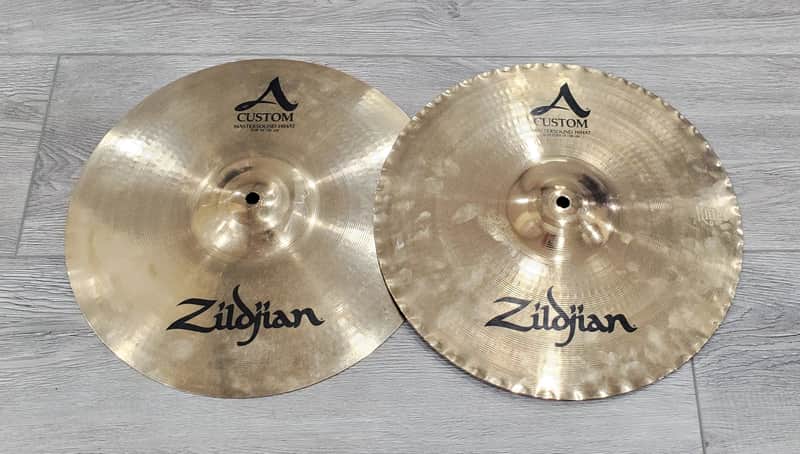 Zildjian 14" A Custom Mastersound Hi-Hat Cymbals (Pair) (Mint!) image 1