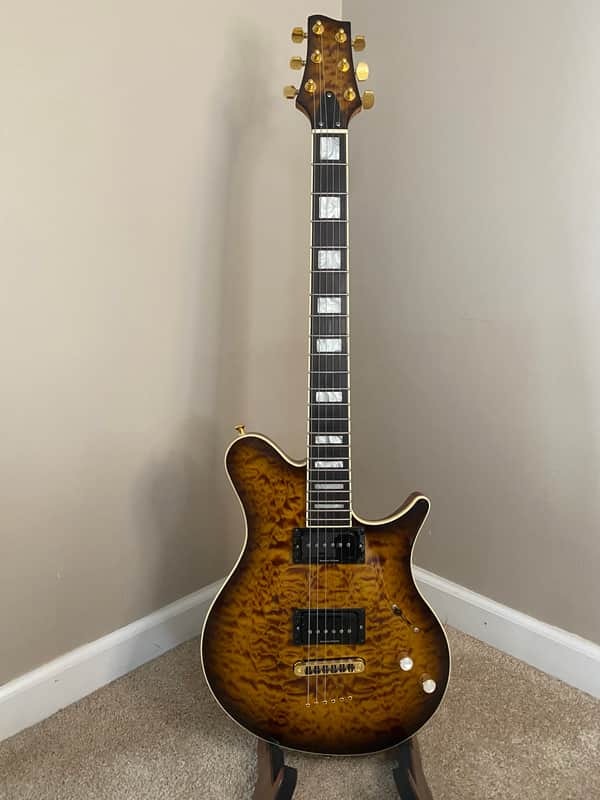Warmoth(ネック＋ボディー) ナッシュビル テレキャスター　バリ虎メイプル Warmoth Velocity - Tigers Eye Quilted Maple Burst - Seymour Duncan
