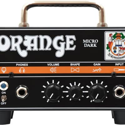 Orange Micro Dark Electric Guitar Hybrid Head, 20W, Black image 1
