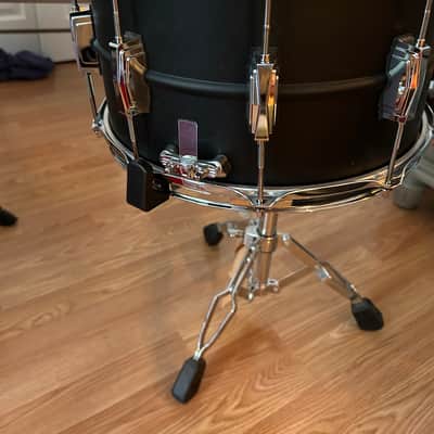 Ludwig LB408 Black Beauty 8x14 Stealth Brass Snare Drum Matte Black image 4