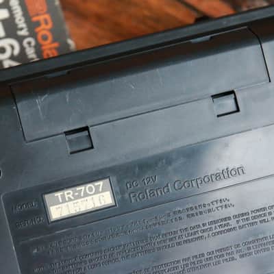 1987 Roland TR-707 Rhythm Composer Drum Machine w/ M-64C Memory Cartridge image 9