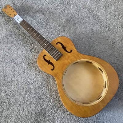 Resonator Dobro Guitar, Tiger Maple Top Body, Rosewood Fingerboard Neck image 4