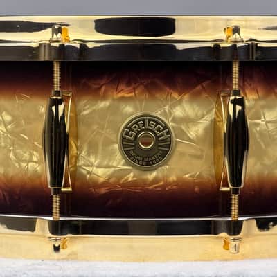 Gretsch 18/12/14/5.5x14" Gold Hdw. USA Custom Drum Set - Exclusive Espresso Burst image 11