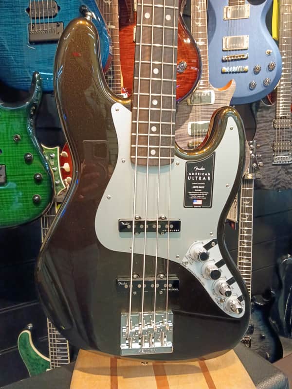Fender American Ultra II Jazz Bass with Ebony Fretboard 2024 - Present - Texas Tea image 1