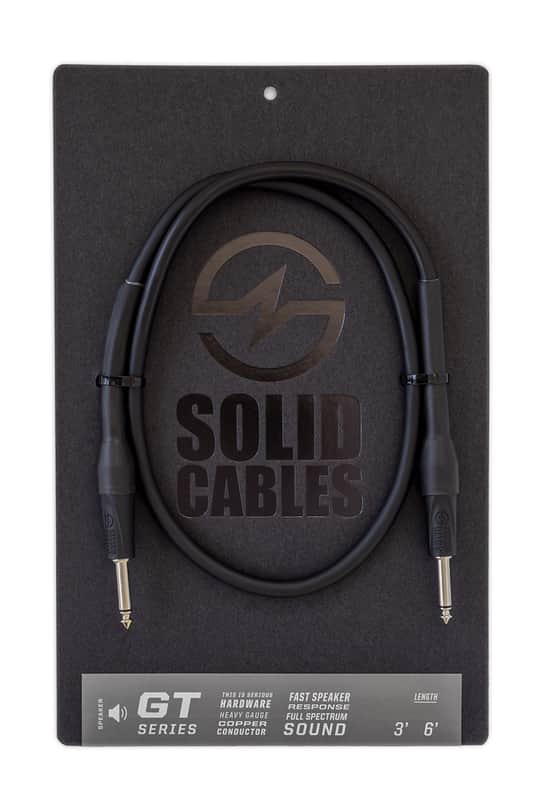 Solid Cables GT Series Speaker Cable 3' Nera Black image 1