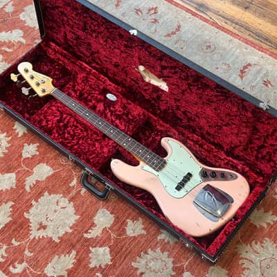 2020 Fender Custom Shop '62 Jazz Bass Journeyman Relic - Shell Pink image 12