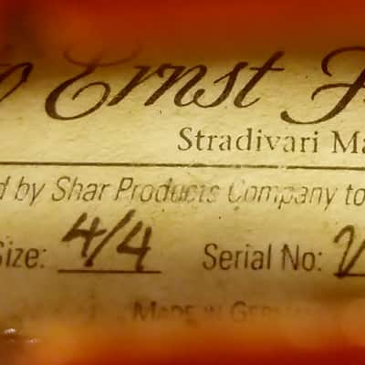Otto Ernst Fischer - Stradivari Master Art Violin - OF700 - Great Value! image 7