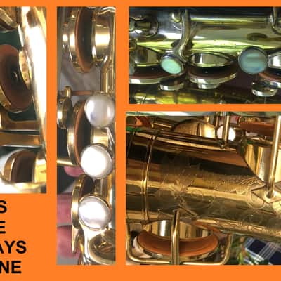 MARTIN 1930 GOLD PLATED PORTRAIT " THE GOLDEN-WINGED WARBLER " MASTER TYPEWRITER HANDCRAFT ALTO SAXOPHONE STUNNING LOVELY ENGRAVING & PLAYING WELL, ORG CASE , TECH SERVICED FREE SHIP image 23