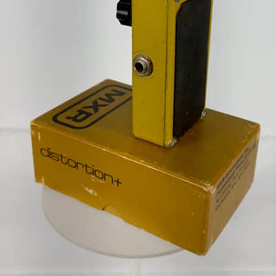 MXR Distortion + S/N 4-153003 Block Logo Distortion Pedal W/ Box 1980 - Yellow image 6